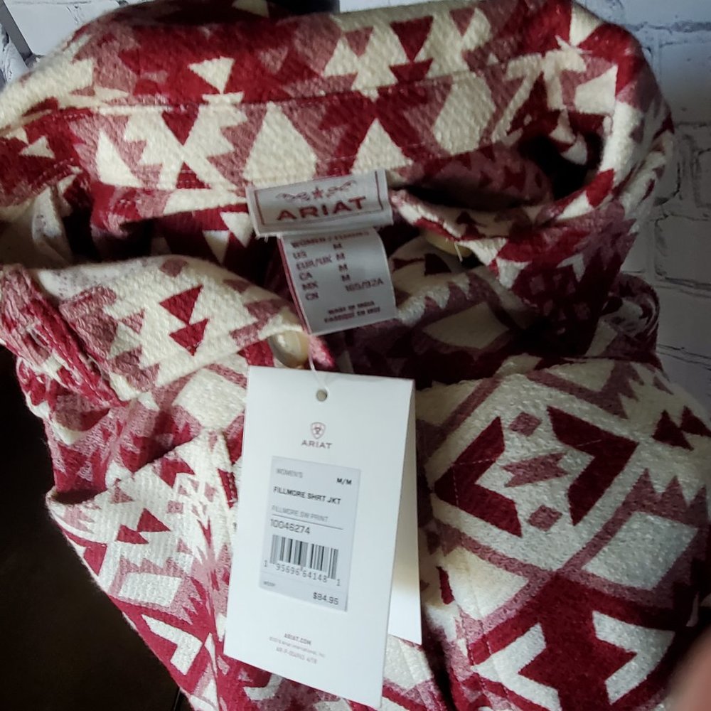 Ariat Fillmore Shirt Jacket, Southwestern/Aztec Print, Button Front, Relaxed - Picture 5 of 5